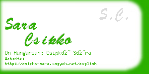 sara csipko business card